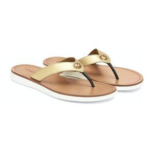Coach Shelly Metallic Thong Sandals | Size: 8